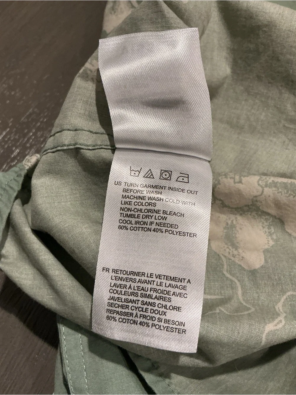VISSLA Byebiscus Eco Sage Green Short-Sleeve Floral Button-Up Shirt M - Picture 7 of 13